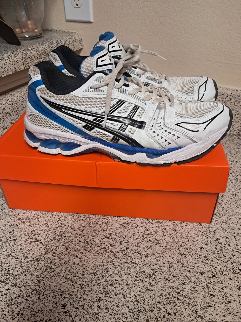 ASICS Men’s White & Blue Running Shoes